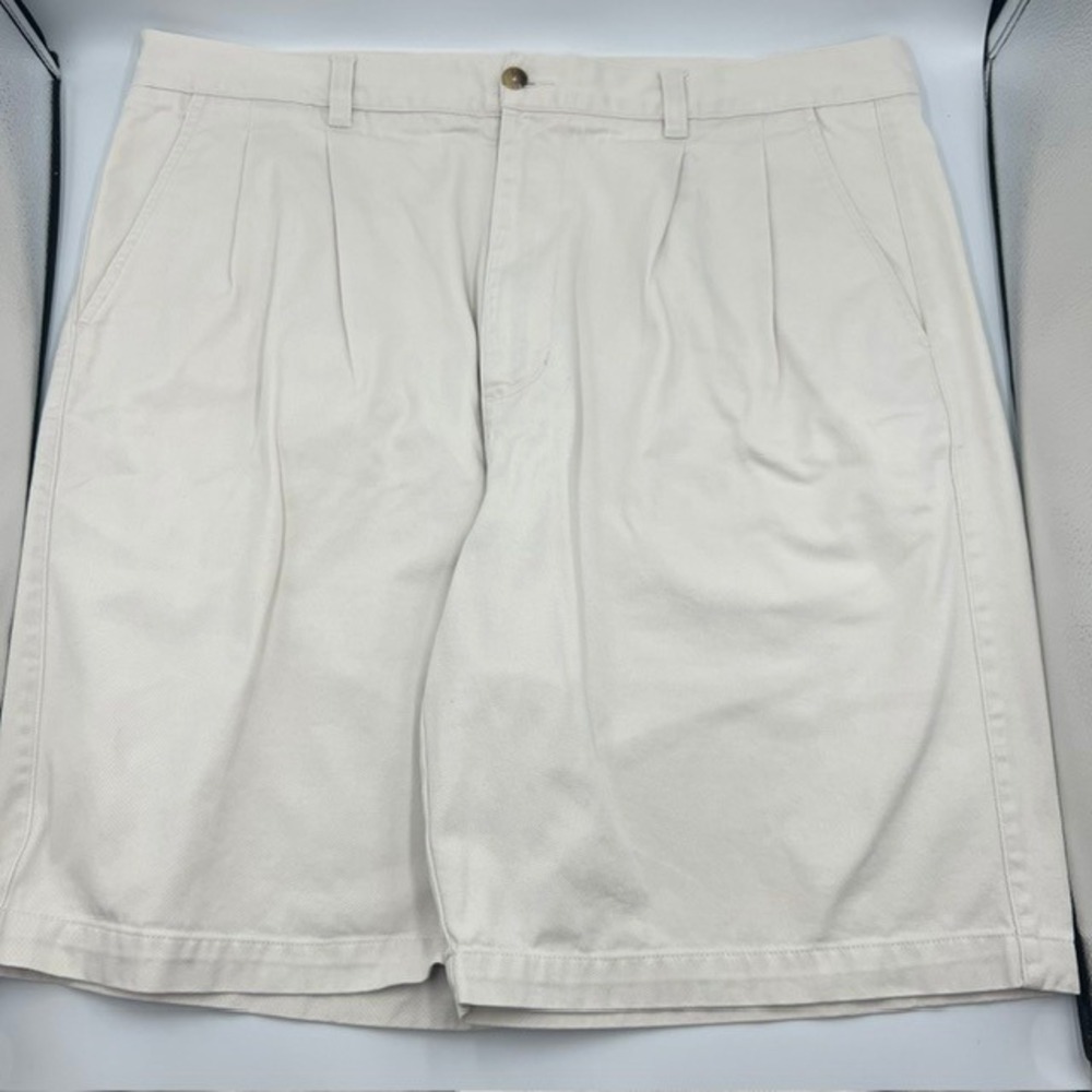 Burton Menswear Original Chinos Beige Pleated‎ Cotton 9" Shorts Waist 38